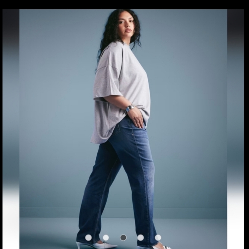 Good American Icon 90s Straight Leg Jeans 30" Inseam 26 Plus - Picture 4 of 11
